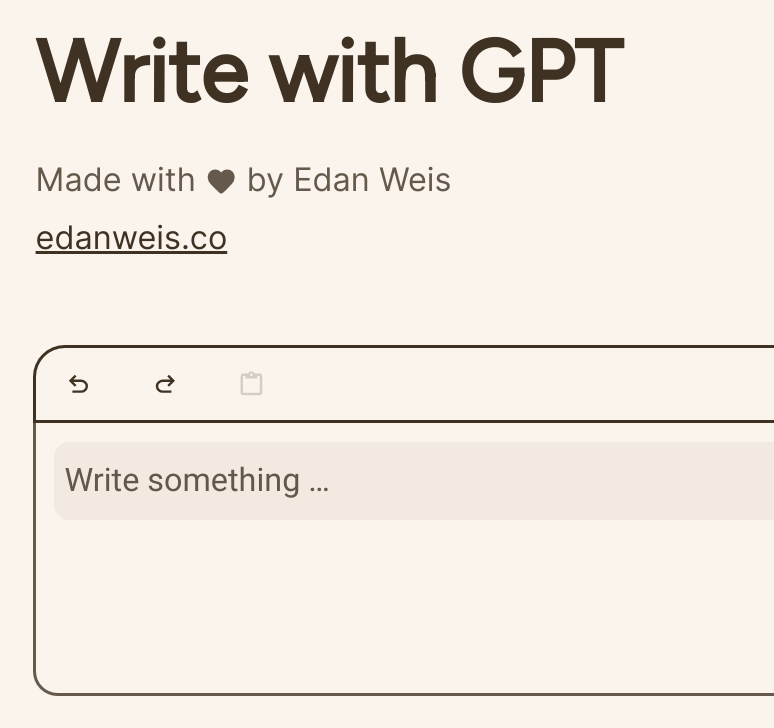 Write with GPT